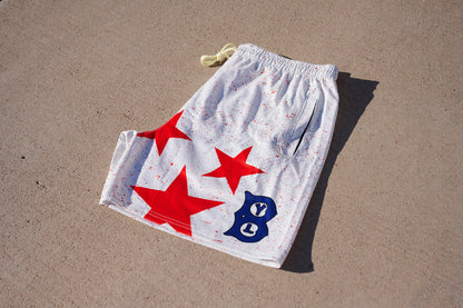BYL "U ARE A STAR" Mesh Shorts " OFF WHITE"