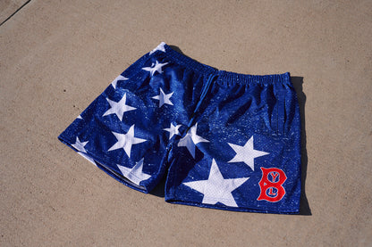 BYL "U ARE A STAR" Mesh Shorts Blue