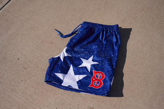 BYL "U ARE A STAR" Mesh Shorts Blue